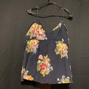 American Eagle Outfitters Classic Blue Floral Tank
